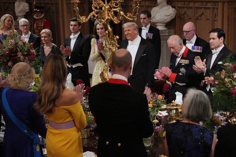Royal pomp and protests mark Trump's historic second state visit ...
